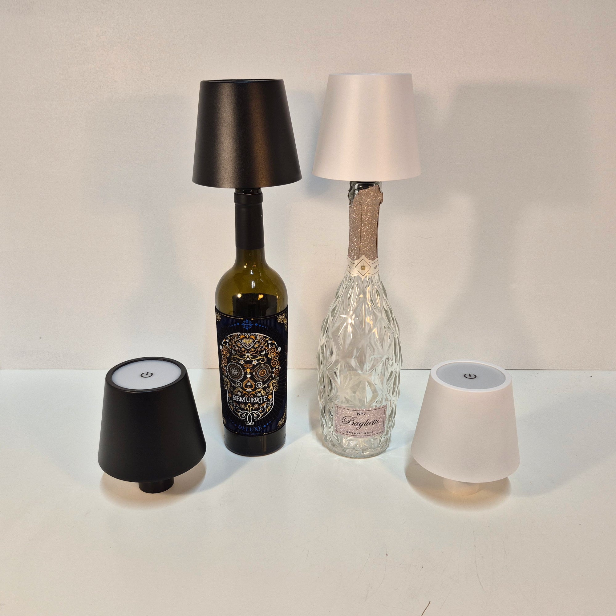 LUQQi H4 + Fleslamp Zwart (set van 2) + Fleslamp Wit (set van 2)